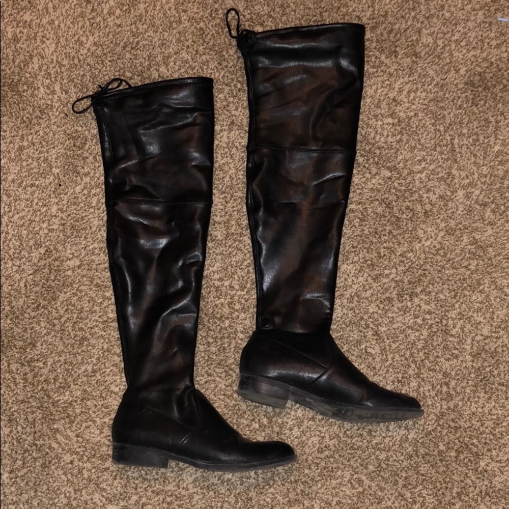 Black over the knee boots